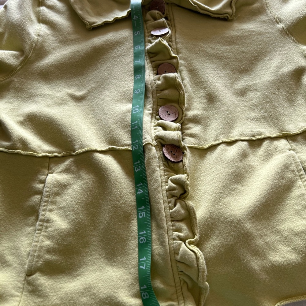 Nomadic Traders Lime Ruffle Button Blazer - image 8